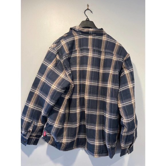 * Wrangler Mens XL Flannel Plaid Shacket Jacket - Picture 2 of 4